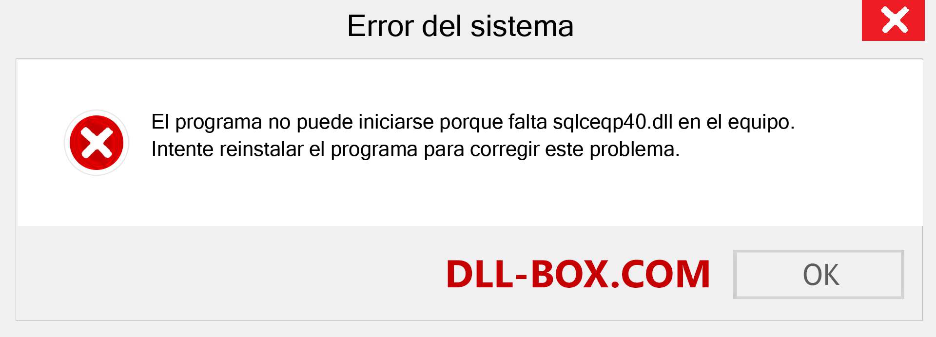 ¿Falta el archivo sqlceqp40.dll ?. Descargar para Windows 7, 8, 10 - Corregir sqlceqp40 dll Missing Error en Windows, fotos, imágenes