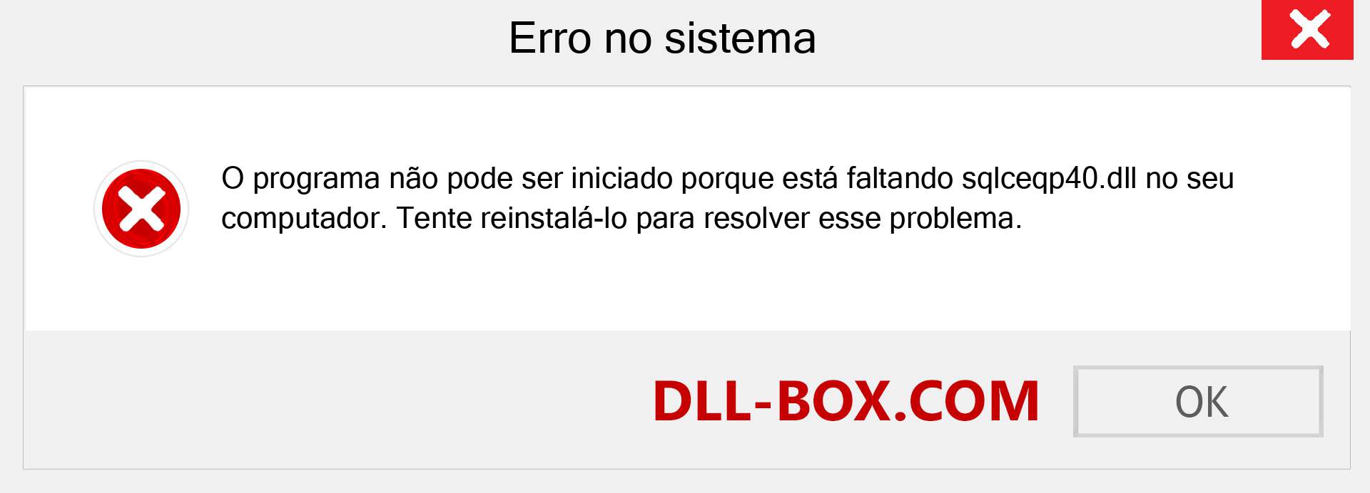 Arquivo sqlceqp40.dll ausente ?. Download para Windows 7, 8, 10 - Correção de erro ausente sqlceqp40 dll no Windows, fotos, imagens